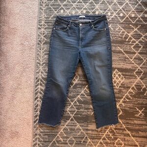 Good American Blue Ankle Skinny Straight Jeans Sz 12 / 31